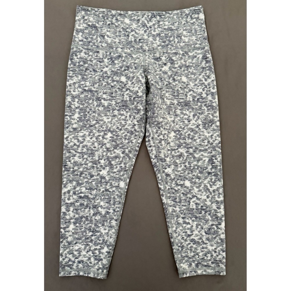 Athleta Elation Textured Tight 7/8 Leggings Womens Size 1X Blue Green Capri Yoga